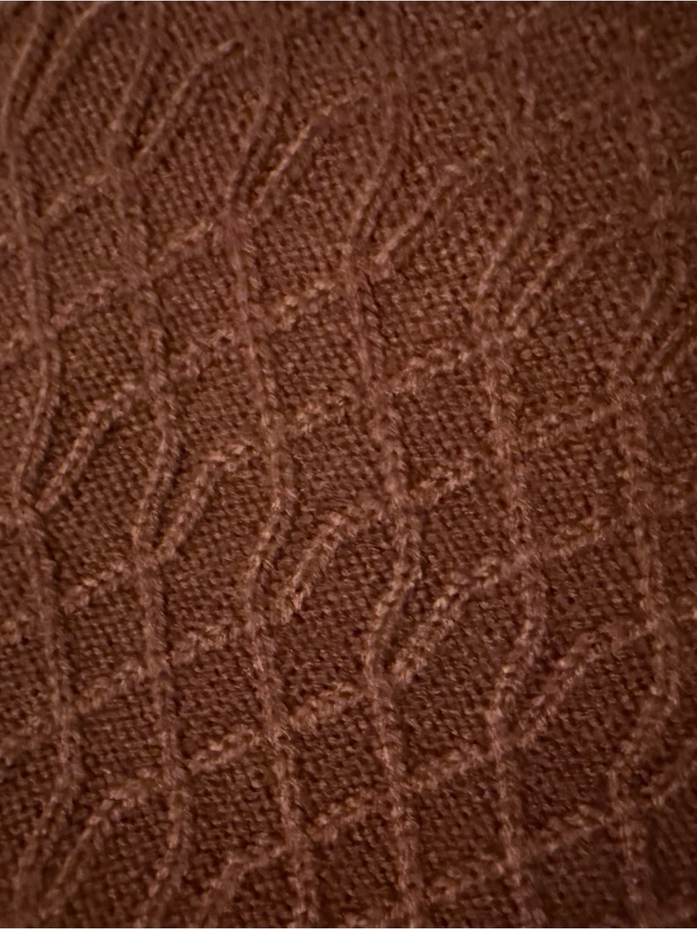 Burgundy Textured Knit circle neck scarf